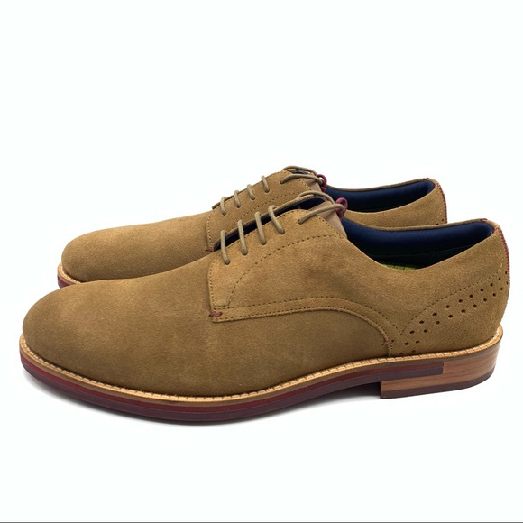 Ted Baker Douglass Suede Derby Oxford Lace Up Shoes US10 EU 43 Taupe Brown main image 2
